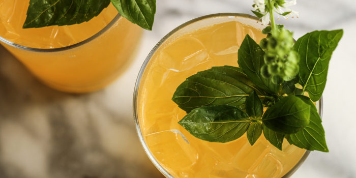 Cantaloupe and Basil Cocktail